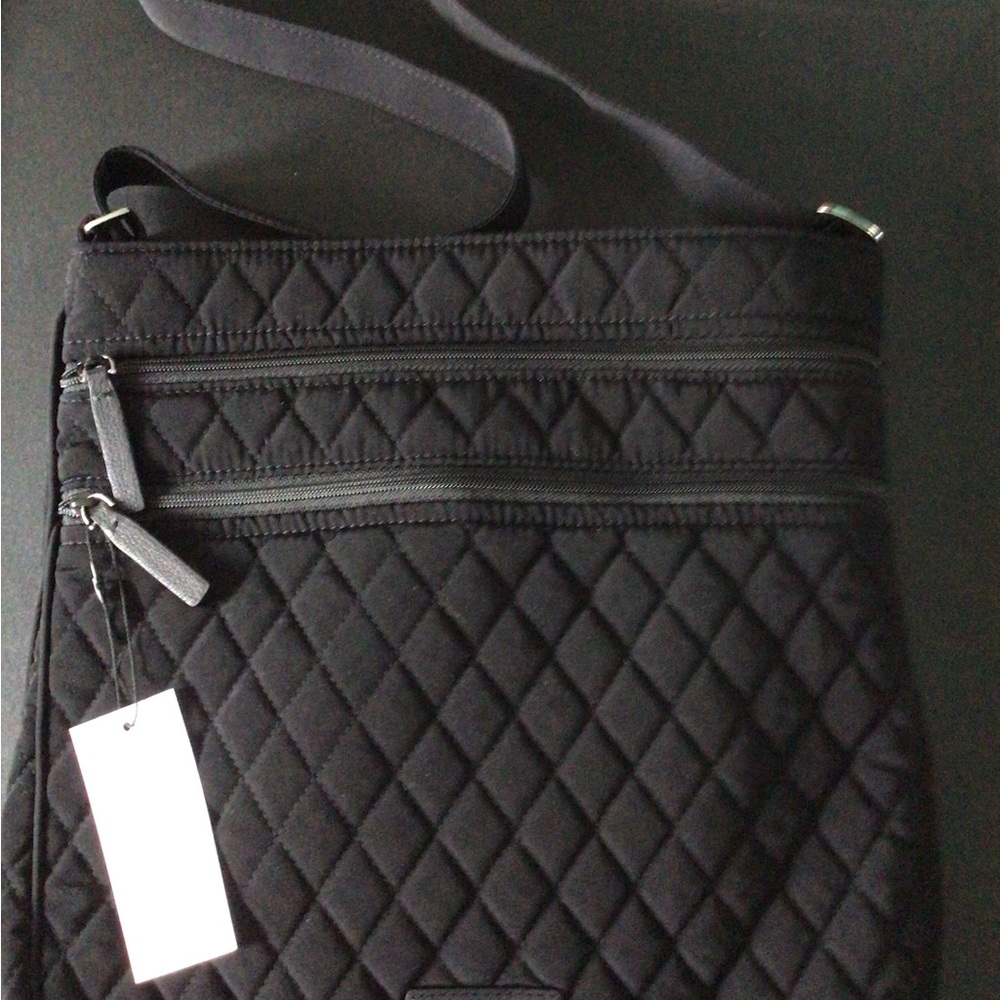 Vera Bradley Black Quilted Crossbody with Modern Design